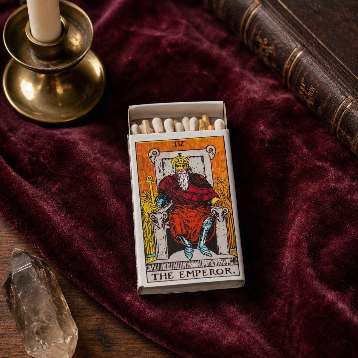 Mystery Tarot Card Matchbox, Surprise Tarot-Inspired Matchbox, Witchy Gift for Candle Lovers, Unique Spiritual Home Décor