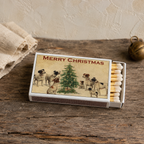 Christmas Dogs Matchbox – Vintage Holiday Matches, Dog Lover Stocking Stuffer