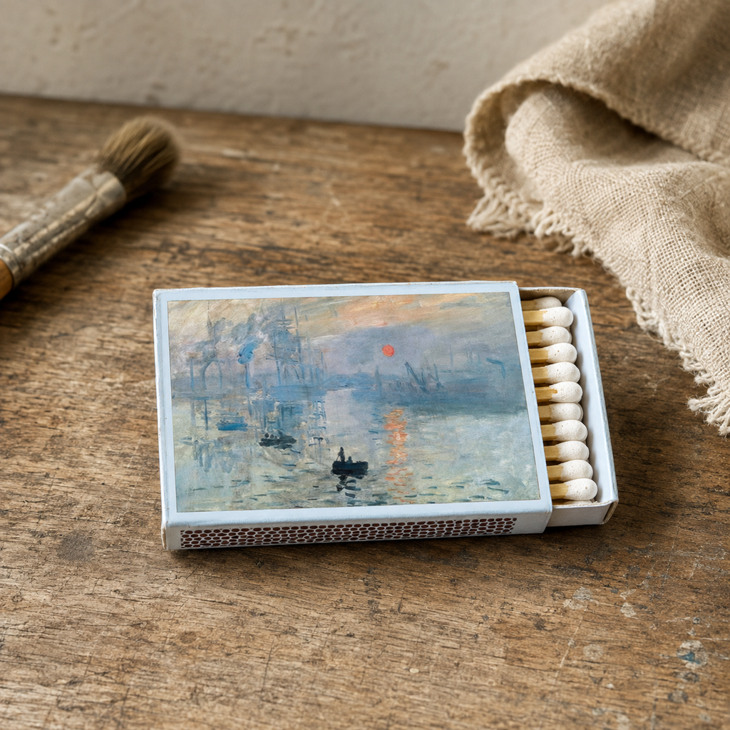 Monet Impression, Sunrise Matchbox – Impressionist Art Matches, Museum Lover Gift