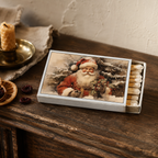 Vintage Santa Matchbox – Retro Christmas Matches, Holiday Candle Accessory, Stocking Stuffer