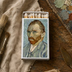 Van Gogh Self-Portrait Matchbox – Famous Art Matches, Museum Lover Gift, Artistic Home Décor