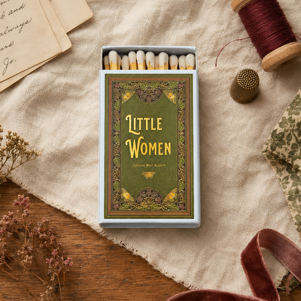 Little Women Louisa May Alcott Matchbook, Classic Literature Collectible (20-23 Matches)