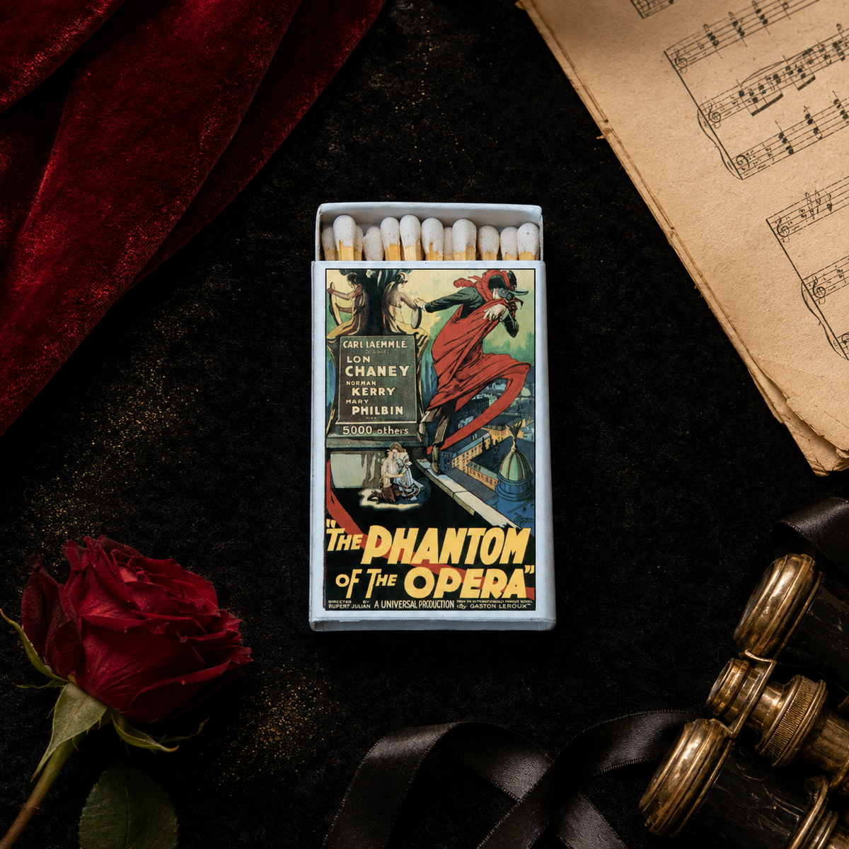 Mystery Spooky Matchbox | Intuitively Chosen Halloween & Vintage Horror Matches | Gothic Candle Matchbox Gift