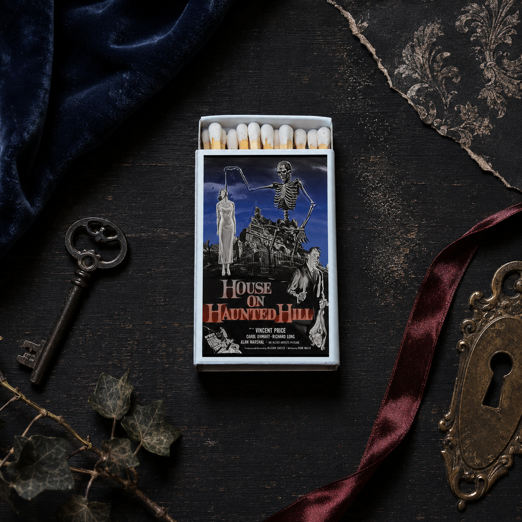 Mystery Spooky Matchbox | Intuitively Chosen Halloween & Vintage Horror Matches | Gothic Candle Matchbox Gift