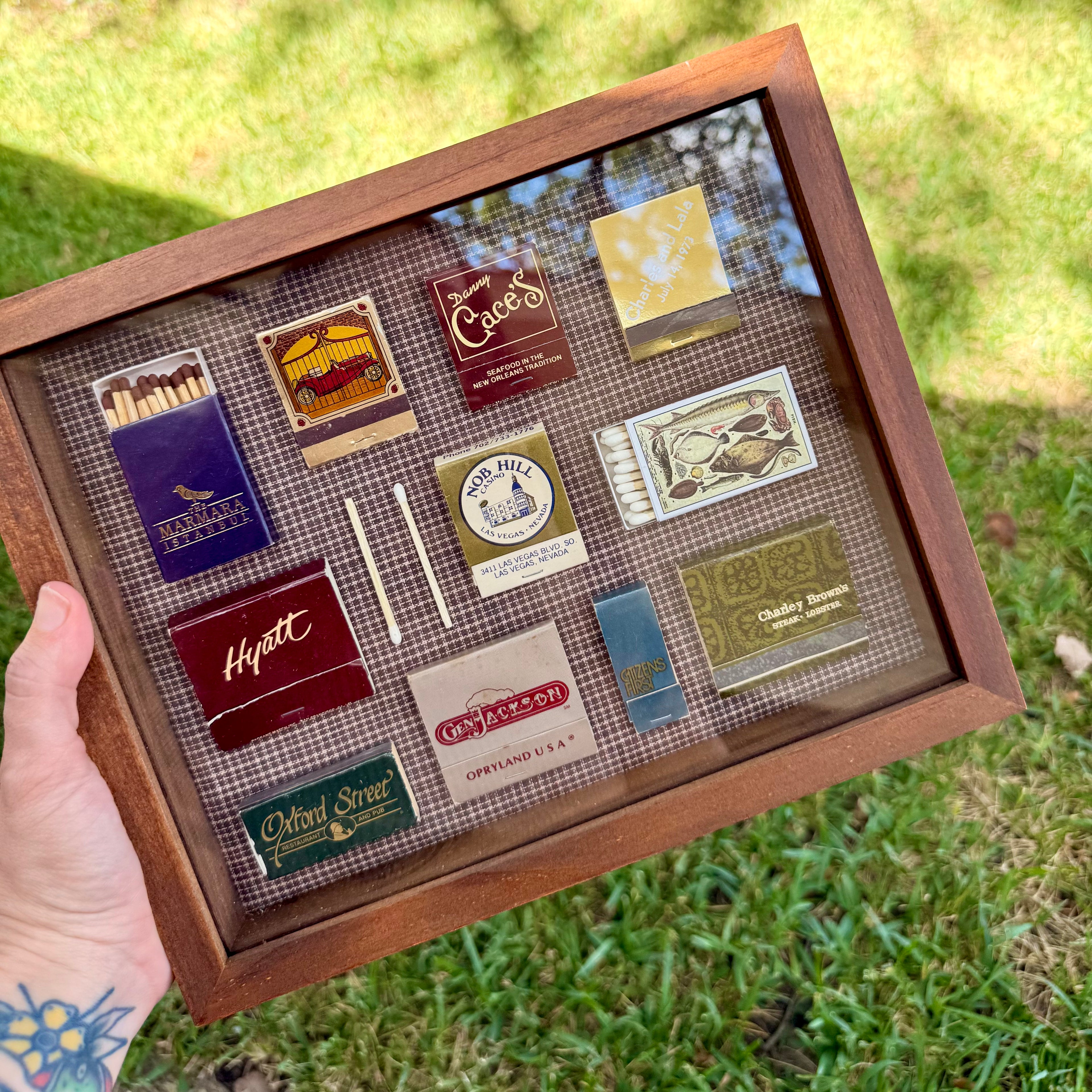 Moody Vintage Matchbooks | Framed Shadow Box Art