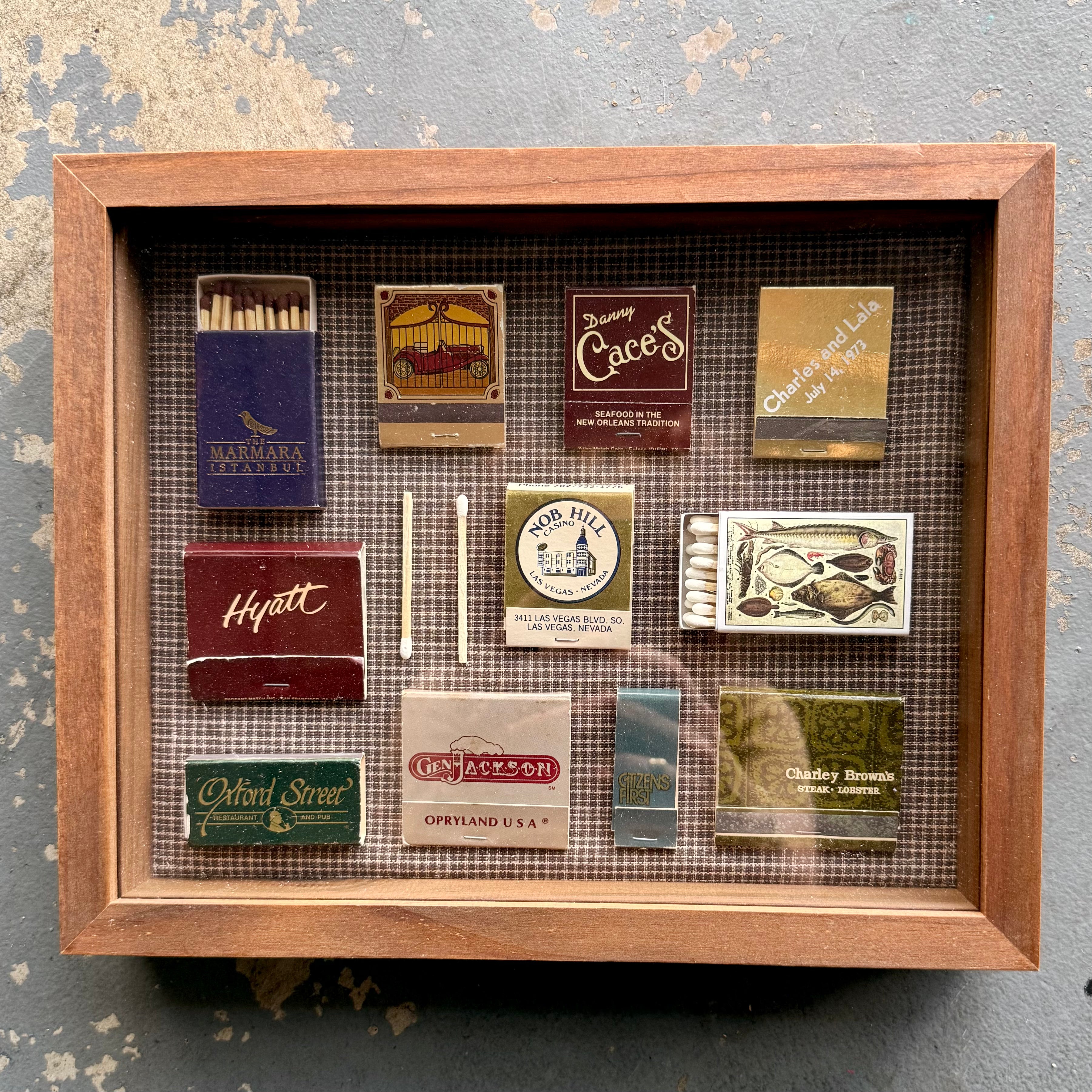 Moody Vintage Matchbooks | Framed Shadow Box Art