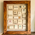 White Vintage Hotel & Casino Matchbook Shadow Box | Framed Travel Memorabilia Wall Art | Retro Hospitality Matchbook Collection