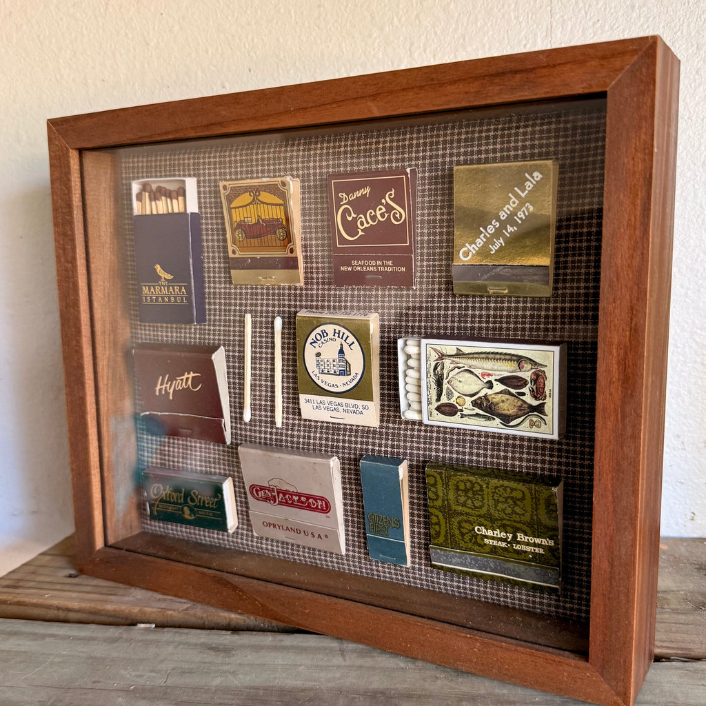 Moody Vintage Matchbooks | Framed Shadow Box Art