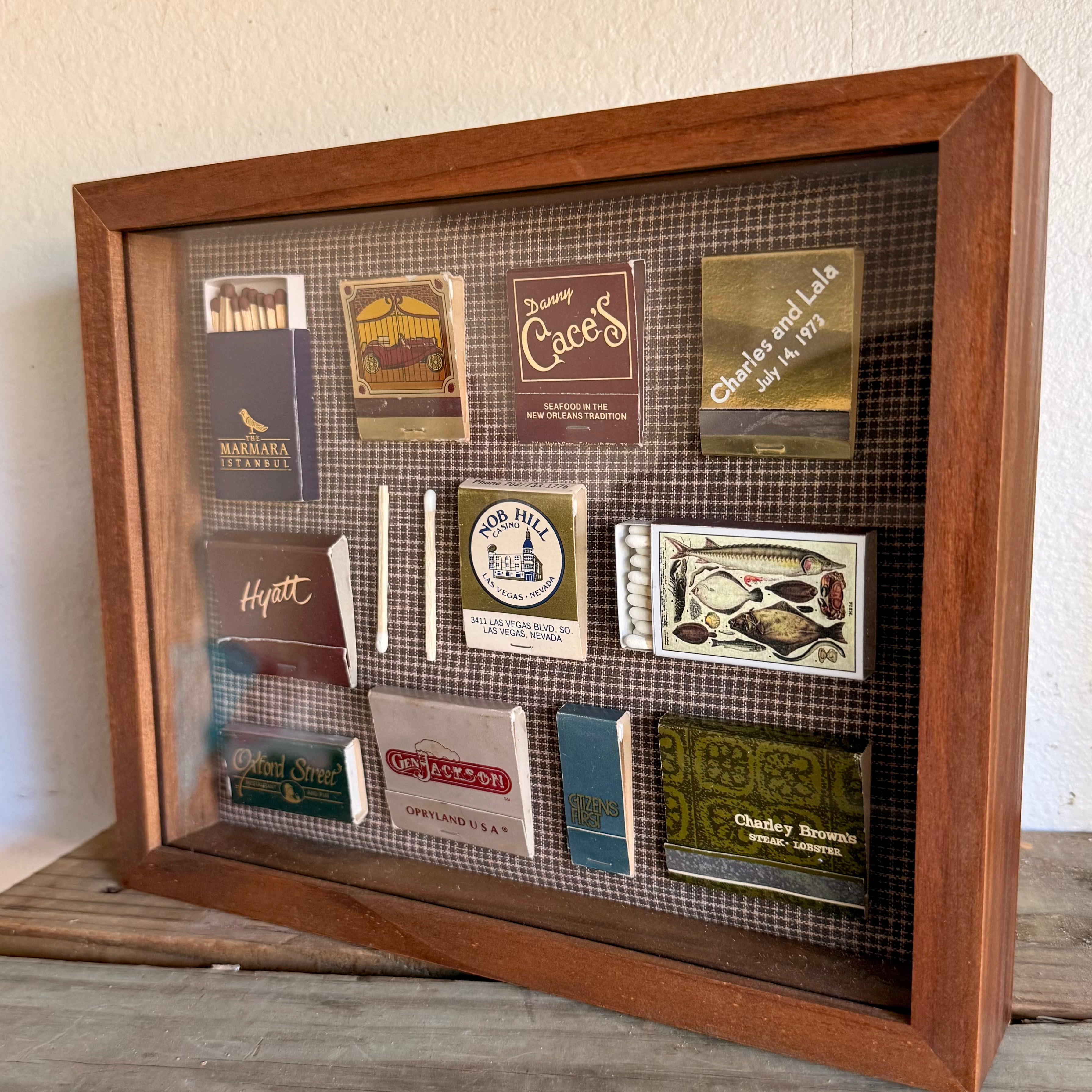 Moody Vintage Matchbooks | Framed Shadow Box Art
