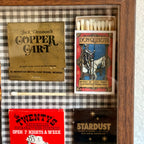 Vintage Las Vegas Matchbook Shadow Box, Don Quixote Literary Wall Art, Casino Restaurant Ephemera, 9x7 One-of-a-Kind Decor