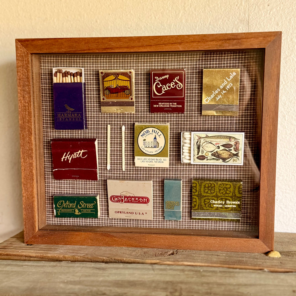 Moody Vintage Matchbooks | Framed Shadow Box Art