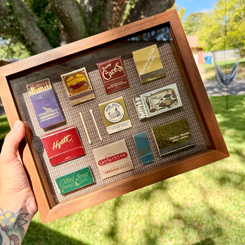 Moody Vintage Matchbooks | Framed Shadow Box Art