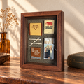 Vintage Matchbook Shadow Box | American Gothic Farmhouse Art | Rustic Restaurant Memorabilia