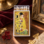 The Kiss Gustav Klimt Matchbox | Decorative Matches for Candles & Incense | Classic Art Home Decor | Art Lover Gift