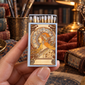 Mucha Zodiac Matchbox | Alphonse Mucha Art Matches | Decorative Matches for Candles & Incense | Art Nouveau Home Decor Gift