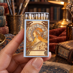 Mucha Zodiac Matchbox | Alphonse Mucha Art Matches | Decorative Matches for Candles & Incense | Art Nouveau Home Decor Gift