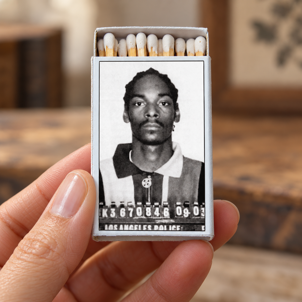 West Coast Rap Legend Mug Shot Matchbox, Unique Home Decor Gift