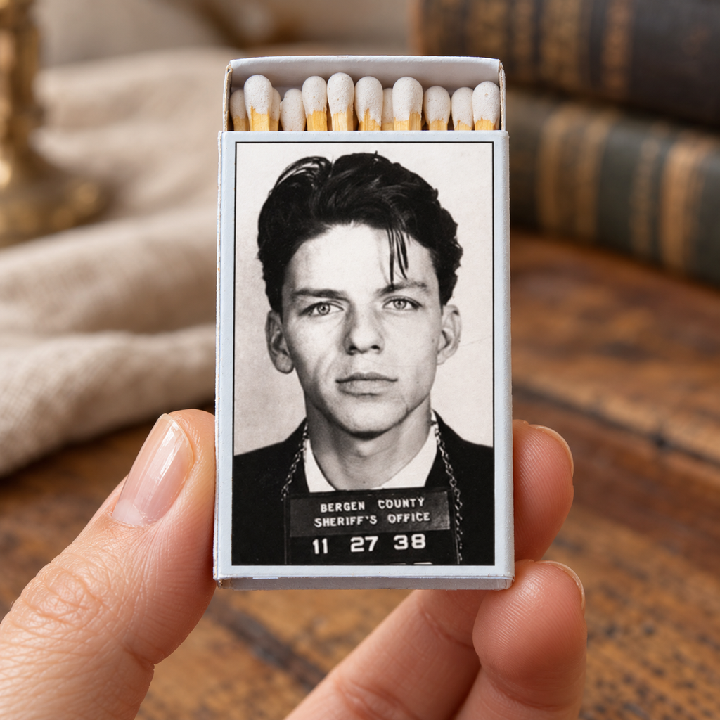 Classic Crooner Mug Shot Matchbox, Vintage Inspired Home Decor