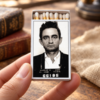 Outlaw Country Legend Mug Shot Matchbox, Vintage Music Home Decor