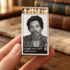 Psychedelic Rock Legend Mug Shot Matchbox | Decorative Matches for Candles & Incense | Retro Music Home Decor