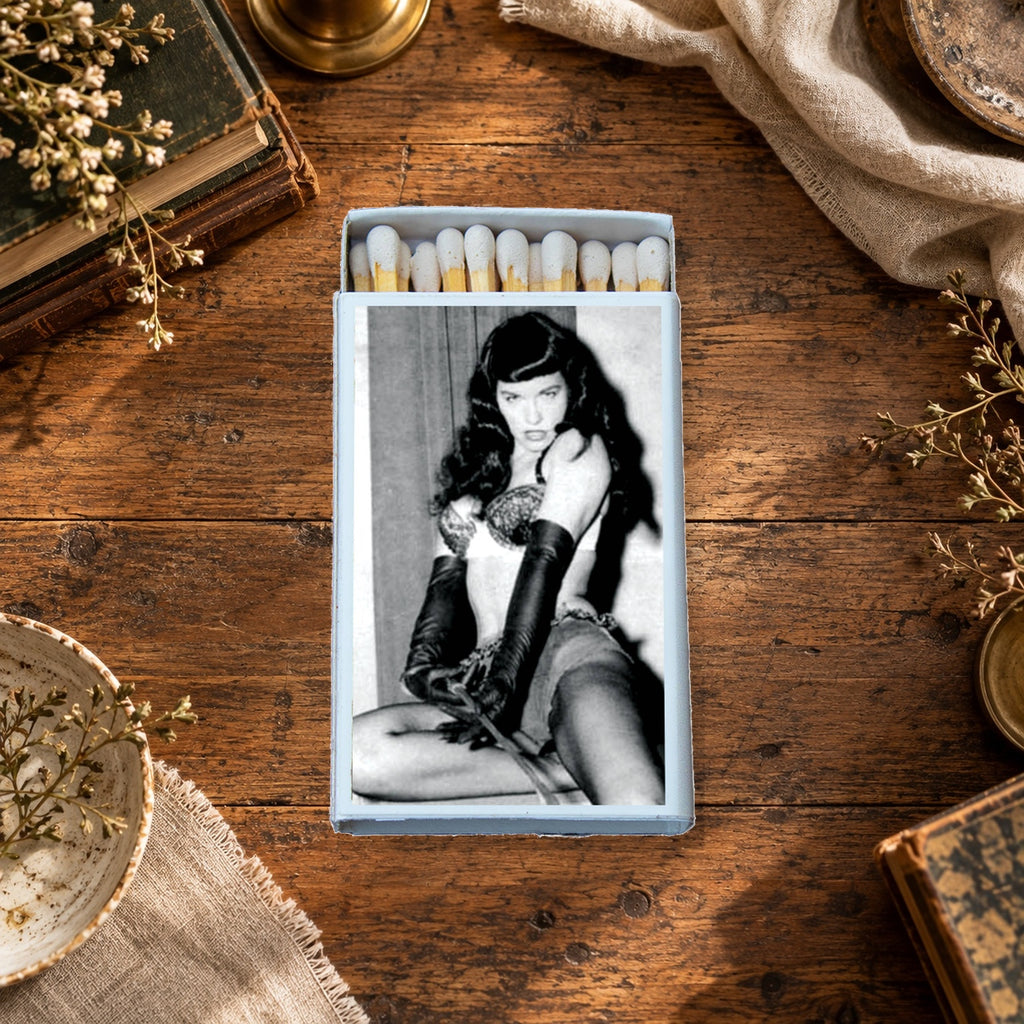Vintage Pin-Up Icon Matchbox, Retro Glam Home Decor