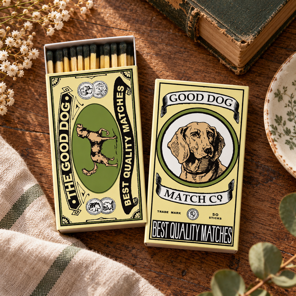 The Good Dog Matchbox – Decorative Safety Matches, Dog Lover Gift