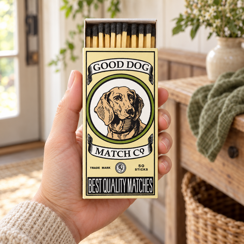 The Good Dog Matchbox – Decorative Safety Matches, Dog Lover Gift