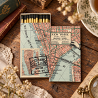 New York Map Matchbox – Decorative Safety Matches, NYC Gift