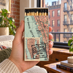 New York Map Matchbox – Decorative Safety Matches, NYC Gift