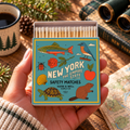 New York State Safety Matches | Illustrated State Matchbox | Empire State Gift | Candle Matches | Made in USA