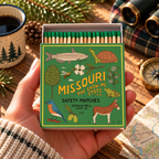 Missouri State Safety Matches | Illustrated State Matchbox | Show-Me State Gift | Candle Matches | Made in USA