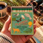 Florida State Safety Matches | Illustrated State Matchbox | Sunshine State Gift | Candle Matches | Made in USA