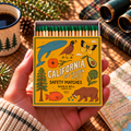 California State Safety Matches | Illustrated State Matchbox | Golden State Gift | Candle Matches | Made in USA