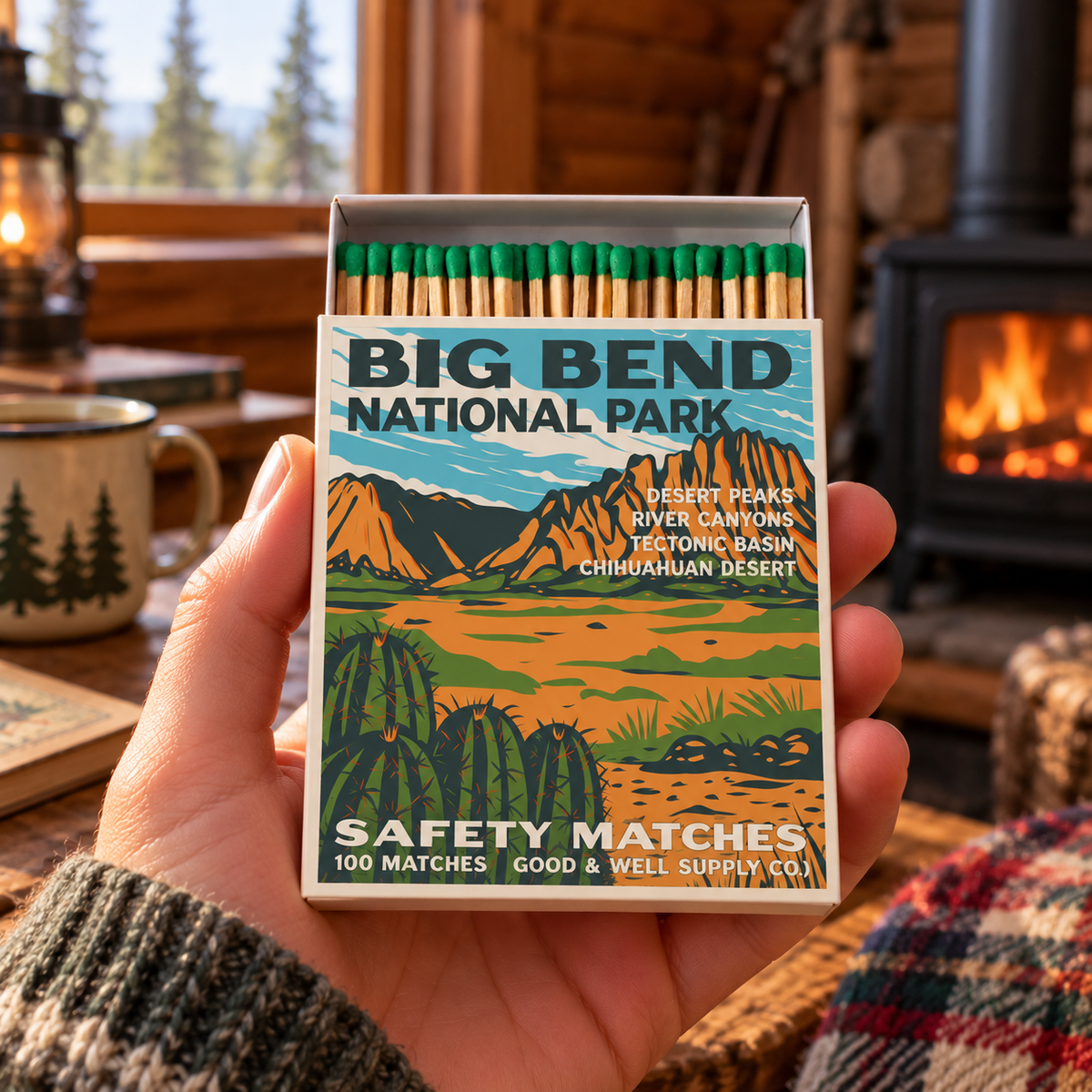 Big Bend National Park Safety Matches | Vintage National Park Matchbox | Desert Adventure Decor | Candle Matches | Made in USA
