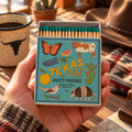 Texas State Illustrated Safety Matches | Wildflowers, Wildlife & Landmark Matchbox | Texas Gift | Candle Matches | Made in USA