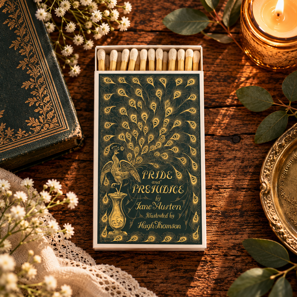 Pride and Prejudice Matchbox – Extra-Long Literary Candle Matches