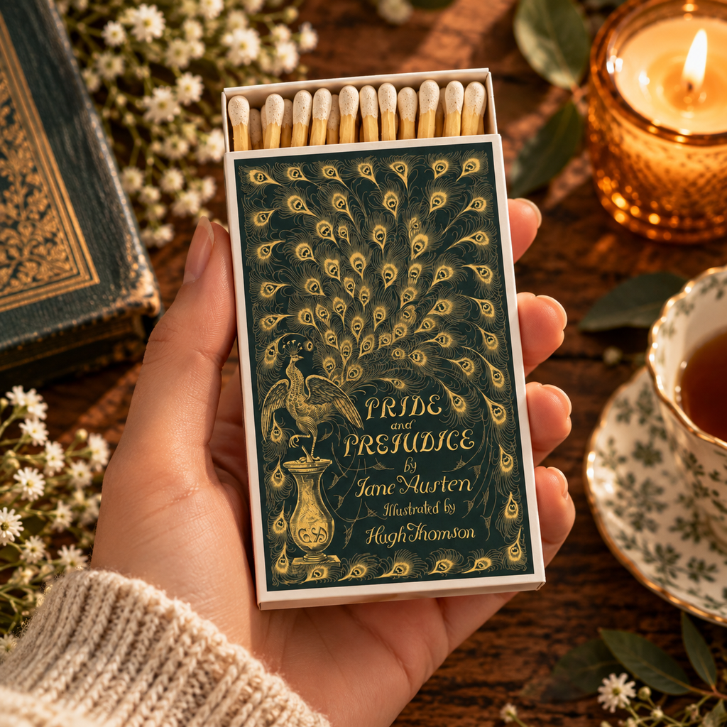 Pride and Prejudice Matchbox – Extra-Long Literary Candle Matches