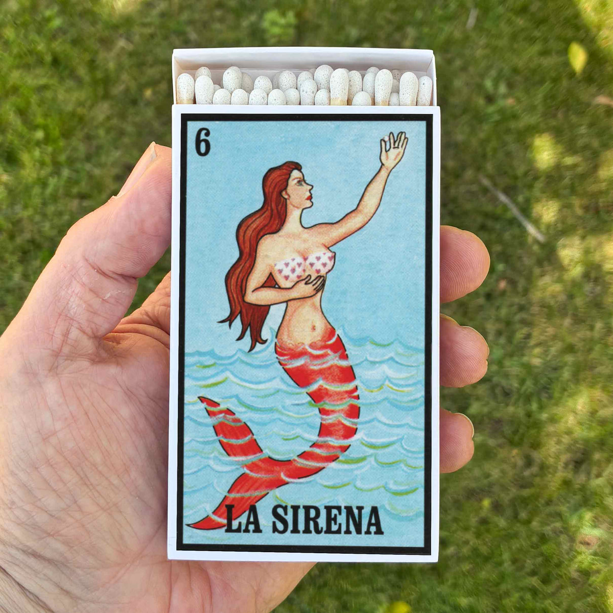 La Sirena Lotería Matchbox – 4-Inch Candle Matches, Limited Edition