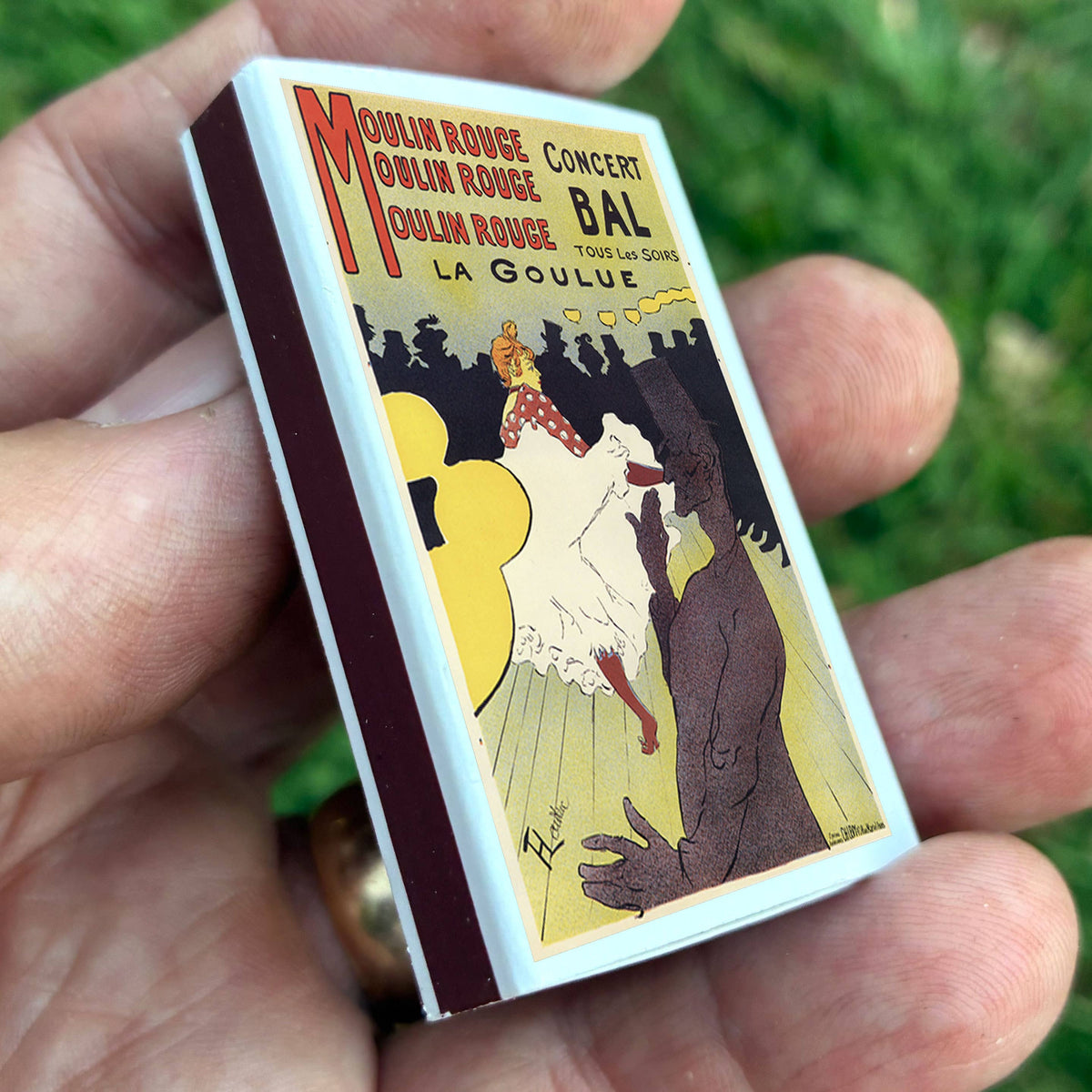 Moulin Rouge Toulouse-Lautrec Matchbox, Vintage Paris Art Decor, Candle Lighting Accessory