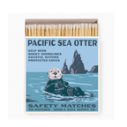 Pacific Sea Otter Safety Matches | Vintage Wildlife Matchbox | Coastal Candle Matches | Ocean Nature Decor | Made in USA