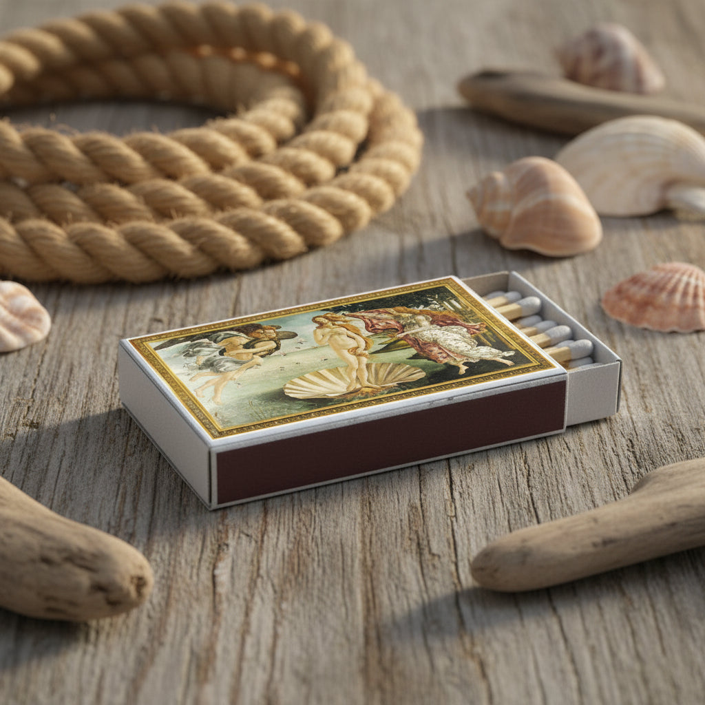 Birth of Venus Matchbook, Botticelli Art Collectible, Vintage Matchbook Cover, Renaissance Home Decor
