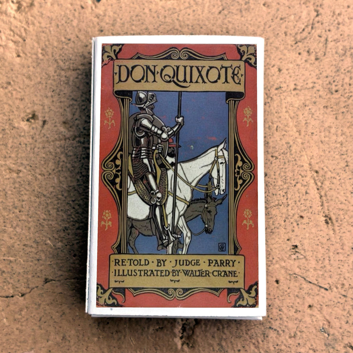 Don Quixote Matchbook, Vintage Literary Art Collectible, Reader Gift, Candle Lighting Accessory, Bookish Decor