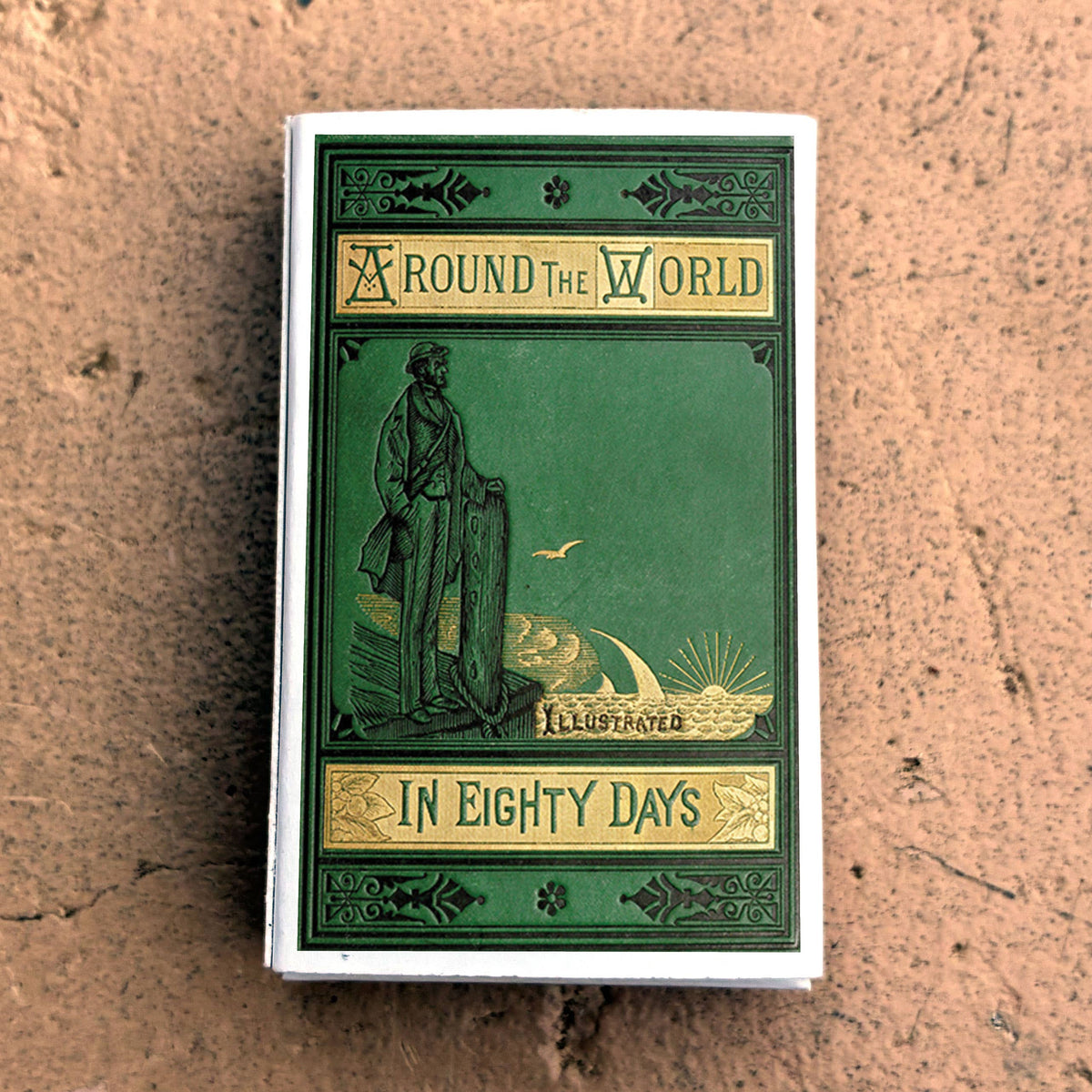 Jules Verne Around the World in 80 Days Matchbook, Literary Collectible Gift Matches