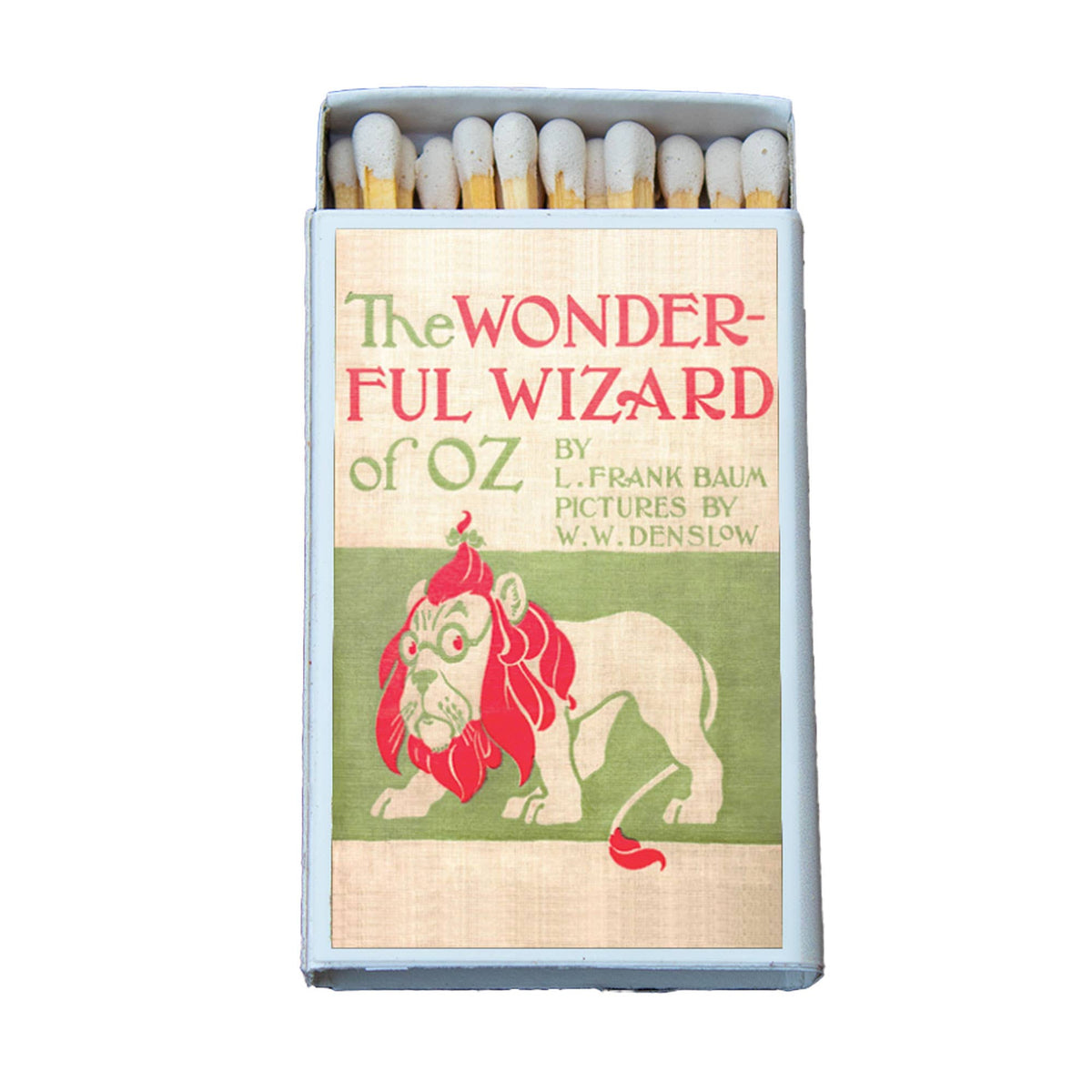 Wizard of Oz Matchbook, L. Frank Baum Book Cover, Candle Accessory (20-23 Matches)