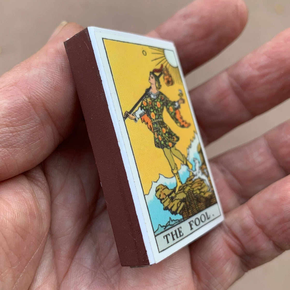 The Fool Tarot Matchbook, Vintage Mystical Decor, Candle Accessory (15-20 Matches)