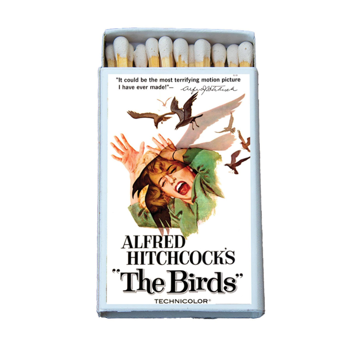 The Birds Movie Matchbox – Classic Thriller Matches, Alfred Hitchcock Film Gift