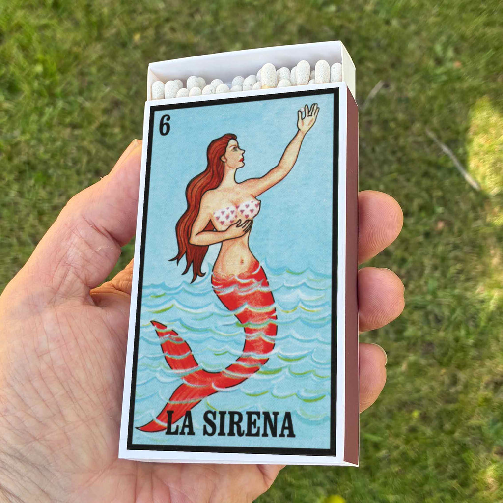 La Sirena Lotería Matchbox – 4-Inch Candle Matches, Limited Edition