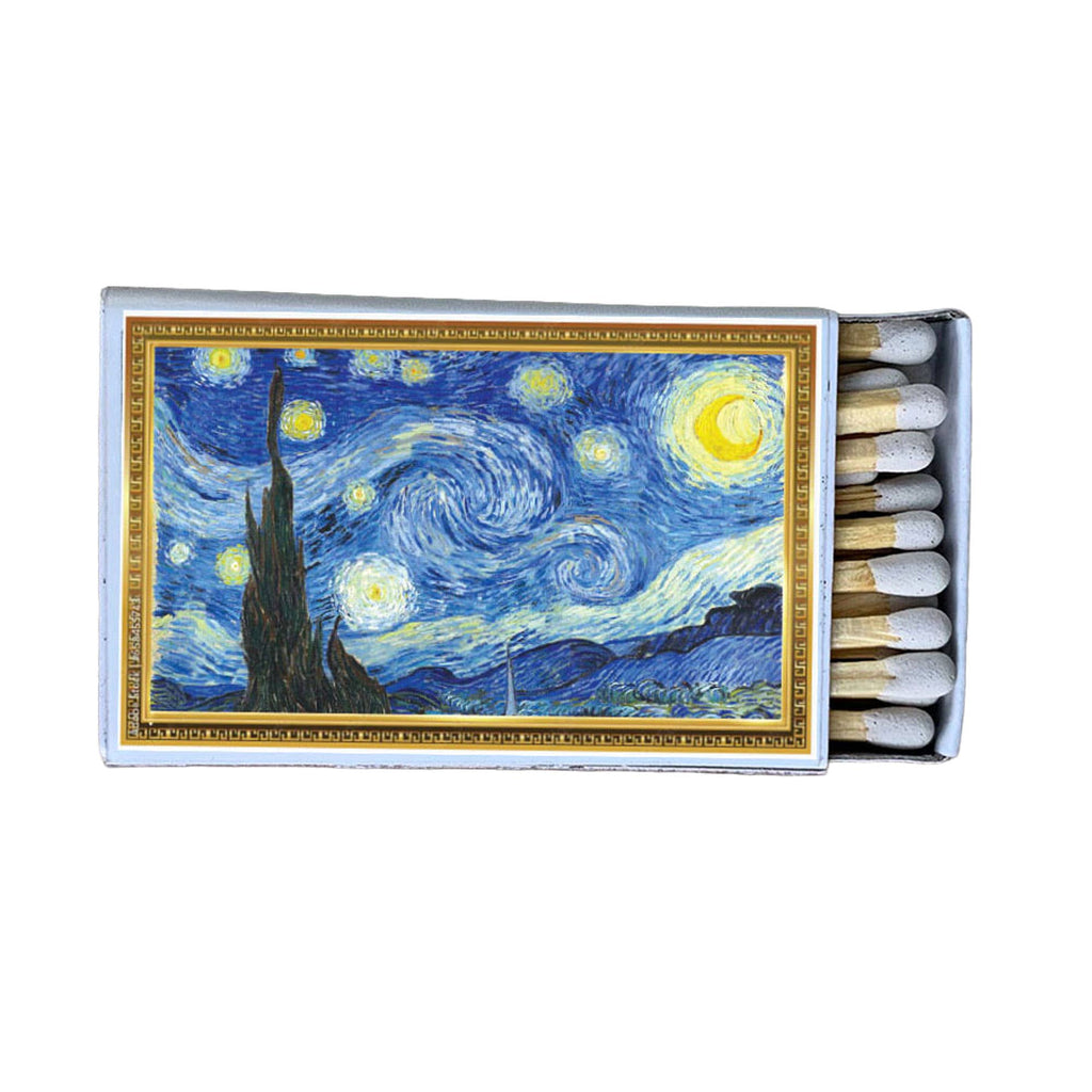 Van Gogh Starry Night Matchbox – Art-Inspired Candle Matches, Museum Lover Gift, Artistic Home Décor