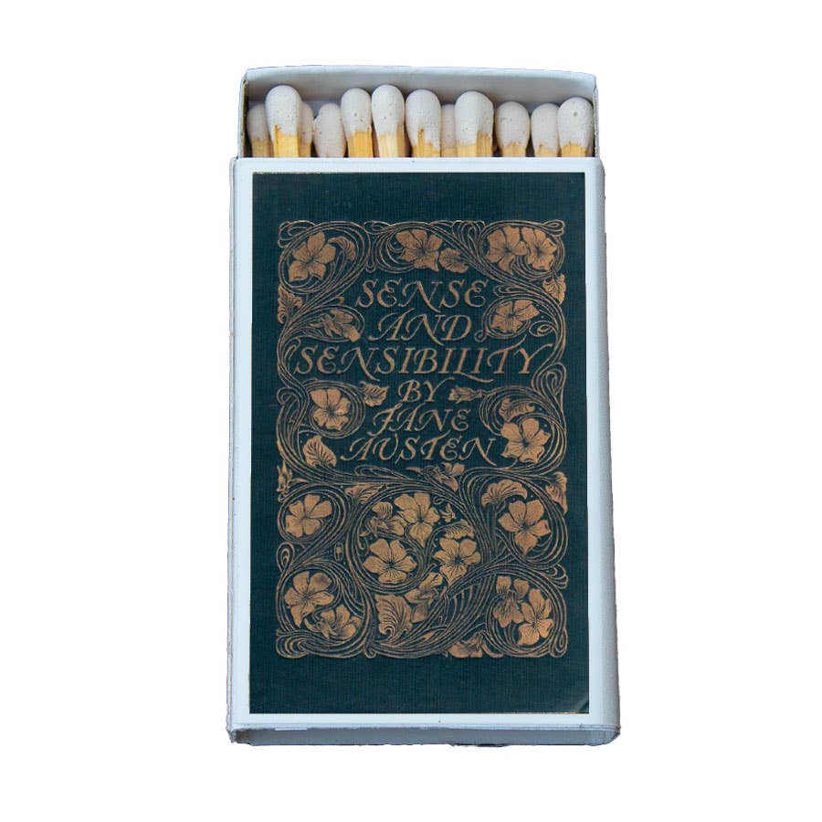 Jane Austen Matchbook, Sense and Sensibility Literary Collectible, Vintage Matchbook Cover, Classic Literature Decor