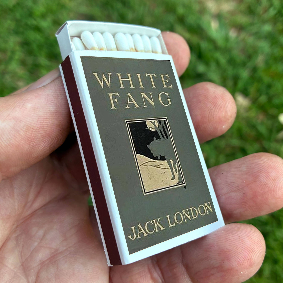 Jack London Matchbook, White Fang Literary Collectible, Vintage Matchbook Cover, Classic Literature Decor